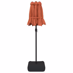 vidaXL Double-Head Parasol Garden Umbrella with LEDs Outdoor Sun Umbrella - terracotta - Additional view 6