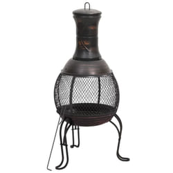 vidaXL Garden Stove Outdoor Log Wood Burner with Poker Furnace Heater Steel