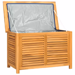vidaXL Garden Storage Box Outdoor Storage Box Chest with Bag Solid Wood Teak - 90 x 50 x 58 cm - Additional view 4