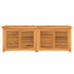 vidaXL Garden Storage Box Outdoor Storage Box Chest with Bag Solid Wood Teak - 150 x 50 x 53 cm