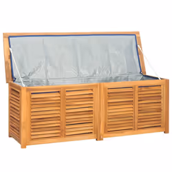 vidaXL Garden Storage Box Outdoor Storage Box Chest with Bag Solid Wood Teak - 150 x 50 x 53 cm - Additional view 4