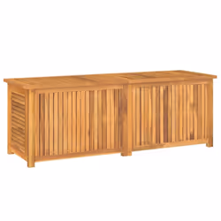 vidaXL Garden Storage Box Outdoor Storage Box Chest with Bag Solid Wood Teak - 150 x 50 x 53 cm - Additional view 6