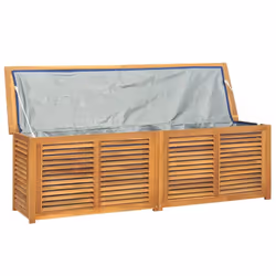 vidaXL Garden Storage Box Outdoor Storage Box Chest with Bag Solid Wood Teak - 175 x 50 x 53 cm - Additional view 4