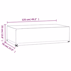 vidaXL Garden Furniture Cover Outdoor Furniture Cover 8 Eyelets Rectangular