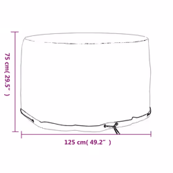 vidaXL Garden Furniture Covers Outdoor Furniture Sofa Cover 6 Eyelets Round - 125 x 75 cm/ 1 pcs