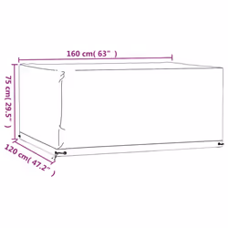 vidaXL Garden Furniture Cover Outdoor Furniture Cover 8 Eyelets Rectangular