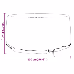 vidaXL Garden Furniture Covers Outdoor Furniture Sofa Cover 6 Eyelets Round - 230 x 90 cm/ 1 pcs