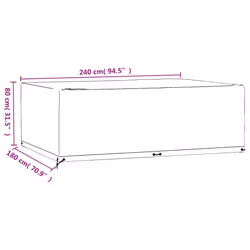 vidaXL Garden Furniture Cover Outdoor Furniture Cover 12 Eyelets Rectangular - Additional view 9