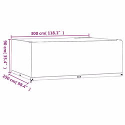vidaXL Garden Furniture Cover Outdoor Furniture Cover 16 Eyelets Rectangular