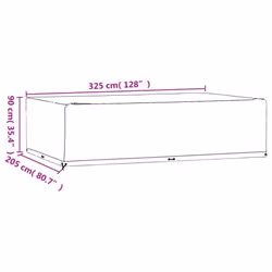 vidaXL Garden Furniture Cover Outdoor Furniture Cover 16 Eyelets Rectangular - Additional view 9