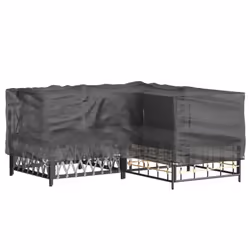 vidaXL L-Shaped Garden Furniture Covers Outdoor Furniture Cover 16 Eyelets - 185 x 185 x 70 cm/ 1 pcs - Additional view 2