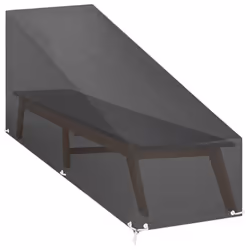 vidaXL Sunlounger Cover Outdoor Furniture Cover Patio 12 Eyelets Polyethylene - 205 x 75 x 40/70 cm/ 1 pcs