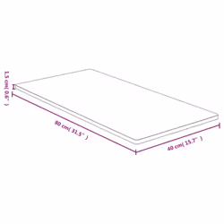 vidaXL Table Top Restaurant Home Tabletop Replacement Dining Table Top Bamboo - 40 x 80 x 1.5 cm - Additional view 3