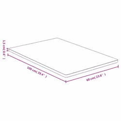 vidaXL Table Top Restaurant Home Tabletop Replacement Dining Table Top Bamboo - 60 x 100 x 1.5 cm - Additional view 3