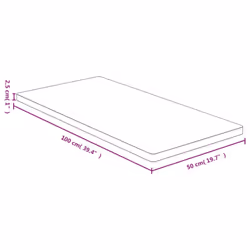 vidaXL Table Top Restaurant Home Tabletop Replacement Dining Table Top Bamboo - 50 x 100 x 2.5 cm - Additional view 3
