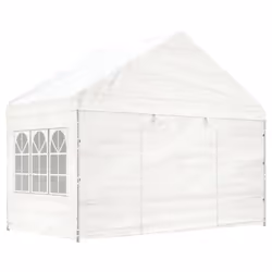 vidaXL Gazebo with Roof White 11.15x4.08x3.22 m Polyethylene - Additional view 2