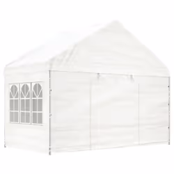 vidaXL Gazebo with Roof White 20.07x4.08x3.22 m Polyethylene - Additional view 2