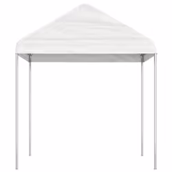 vidaXL Gazebo Part Tent with Roof Pavilion Outdoor Marquee White Polyethylene - 6.69 x 2.28 x 2.69 m