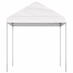 vidaXL Gazebo Part Tent with Roof Pavilion Outdoor Marquee White Polyethylene - 8.92 x 2.28 x 2.69 m