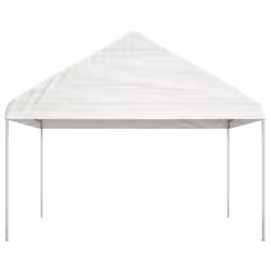 vidaXL Gazebo Part Tent with Roof Pavilion Outdoor Marquee White Polyethylene - 8.92 x 4.08 x 3.22 m