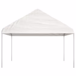vidaXL Gazebo Part Tent with Roof Pavilion Outdoor Marquee White Polyethylene - 11.15 x 4.08 x 3.22 m
