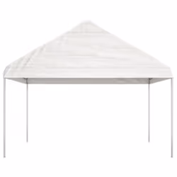 vidaXL Gazebo Part Tent with Roof Pavilion Outdoor Marquee White Polyethylene - 17.84 x 4.08 x 3.22 m