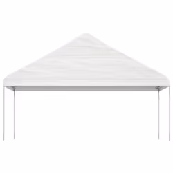 vidaXL Gazebo Part Tent with Roof Pavilion Outdoor Marquee White Polyethylene - 4.46 x 5.88 x 3.75 m