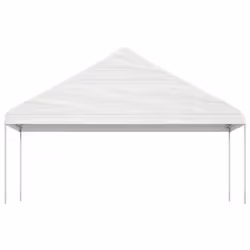 vidaXL Gazebo Part Tent with Roof Pavilion Outdoor Marquee White Polyethylene - 13.38 x 5.88 x 3.75 m