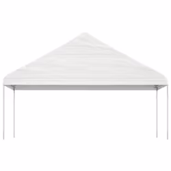 vidaXL Gazebo Part Tent with Roof Pavilion Outdoor Marquee White Polyethylene - 15.61 x 5.88 x 3.75 m - Additional view 2