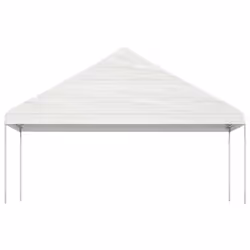 vidaXL Gazebo Part Tent with Roof Pavilion Outdoor Marquee White Polyethylene - 20.07 x 5.88 x 3.75 m