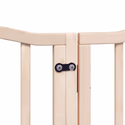 vidaXL Dog Gate with Door Foldable Dog Fence Pet Gate Dog Barrier Poplar Wood - natural, 50 x 90 x 2 cm/ 9 pcs - Additional view 6