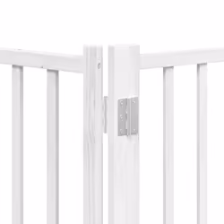 vidaXL Dog Gate with Door Foldable Panels Dog Fence Gate White Poplar Wood - white, 50 x 90 x 2 cm/ 9 pcs - Additional view 9