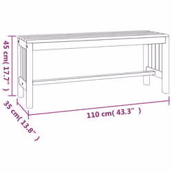 VidaXL 363288 outdoor bench Wood - Additional view 6