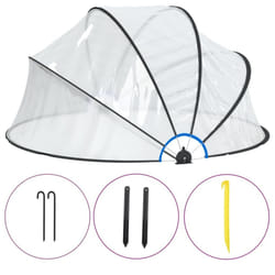 vidaXL Pool Dome Round PVC Outdoor Patio Hot Tub Swimming Pool Dome Cover Tent - 315 x 158 cm