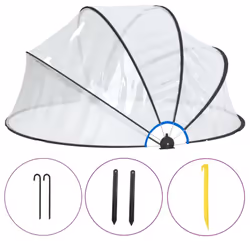 vidaXL Pool Dome Round PVC Outdoor Patio Hot Tub Swimming Pool Dome Cover Tent - 315 x 158 cm
