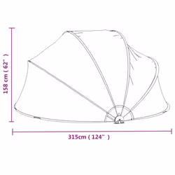vidaXL Pool Dome Round PVC Outdoor Patio Hot Tub Swimming Pool Dome Cover Tent - 315 x 158 cm - Additional view 4