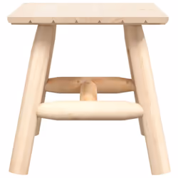 vidaXL Side Table End Table Wooden Sofa Couch Coffee Table Solid Wood Spruce - light brown, square table - Additional view 4