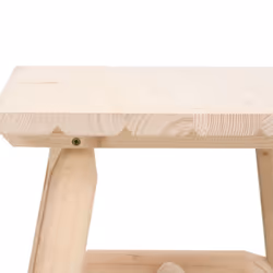 vidaXL Side Table End Table Wooden Sofa Couch Coffee Table Solid Wood Spruce - light brown, square table - Additional view 5