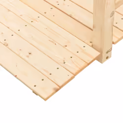 vidaXL Garden Bridge Ornament Pond Bridge with Railings Solid Wood Spruce - light brown, with railings - Additional view 4