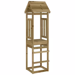 vidaXL Play Tower Kids Outdoor Climbing Frame Garden Play Tower Solid Wood - solid impregnated pinewood