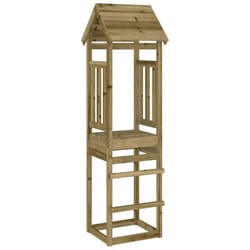vidaXL Play Tower Kids Outdoor Climbing Frame Garden Play Tower Solid Wood - solid impregnated pinewood