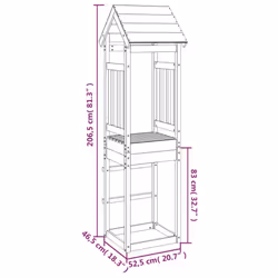vidaXL Play Tower Kids Outdoor Climbing Frame Garden Play Tower Solid Wood - solid impregnated pinewood