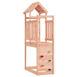 vidaXL Play Tower with Rockwall Kids Climbing Frame Play Tower Solid Wood - solid douglas wood