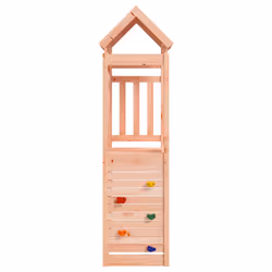 vidaXL Play Tower with Rockwall Kids Climbing Frame Play Tower Solid Wood - solid douglas wood