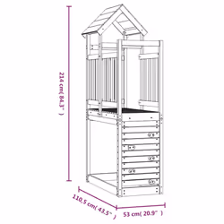 vidaXL Play Tower with Rockwall Kids Climbing Frame Play Tower Solid Wood - solid douglas wood