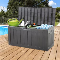vidaXL Storage Box Black 118x53x57 cm Polypropylene Storage Chest Blanket Box