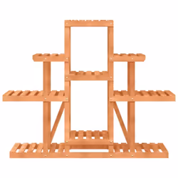 vidaXL Flower Stand Plant Stand Flower Pot Holder Planter Rack Solid Wood Fir - light brown, 110 x 25 x 96 cm/without wheels - Additional view 5
