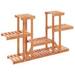 vidaXL Flower Stand Plant Stand Flower Pot Holder Planter Rack Solid Wood Fir - light brown, 110 x 25 x 73 cm/without wheels