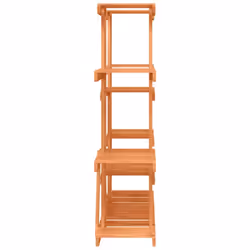 vidaXL Flower Stand Plant Stand Flower Pot Holder Planter Rack Solid Wood Fir - light brown, 110 x 25 x 110.5 cm/without wheels - Additional view 4