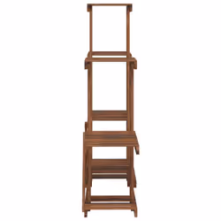 vidaXL Flower Stand Plant Stand Flower Pot Holder Planter Rack Solid Wood Fir - brown, 95 x 25 x 96 cm/without wheels - Additional view 4